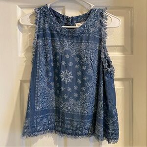 For the Republic flowy denim tank